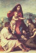 Andrea del Sarto Madonna mit Heiligen und einem Engel oil on canvas